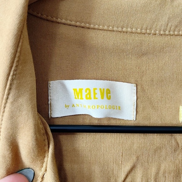 Anthropologie Maeve The Colette Weekend Jumpsuit Camel Tan Size 8 Belted NEW - Picture 9 of 13